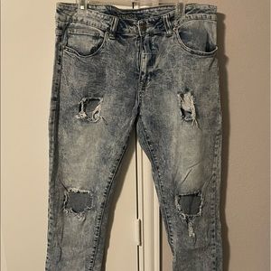 Rue21 distressed light blue jeans